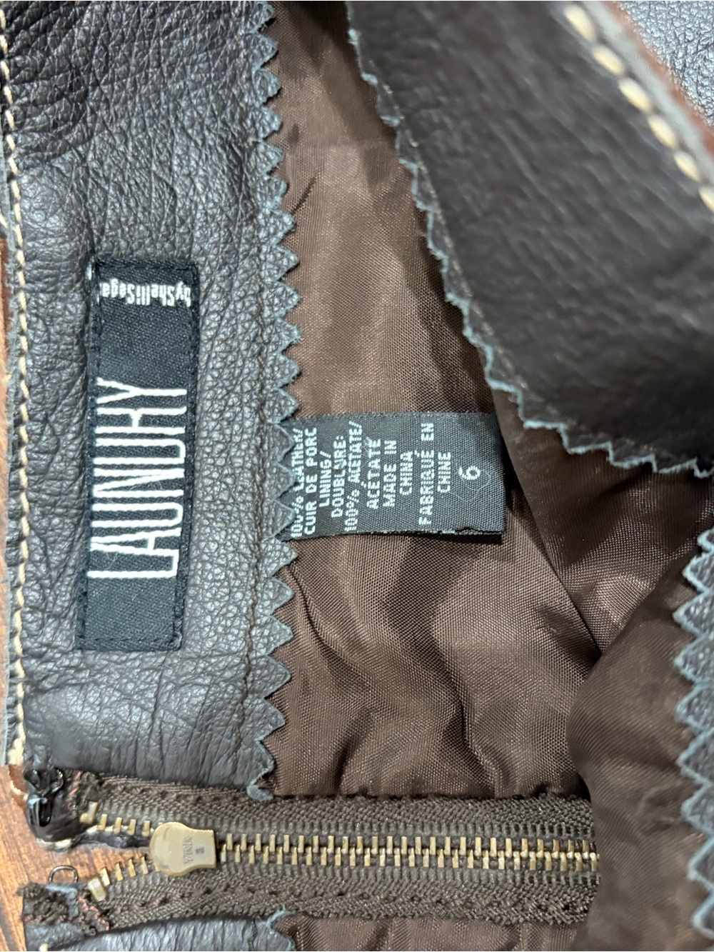 Laundry Leather and Suede Parchwork Mini Skirt - Picture 6 of 9